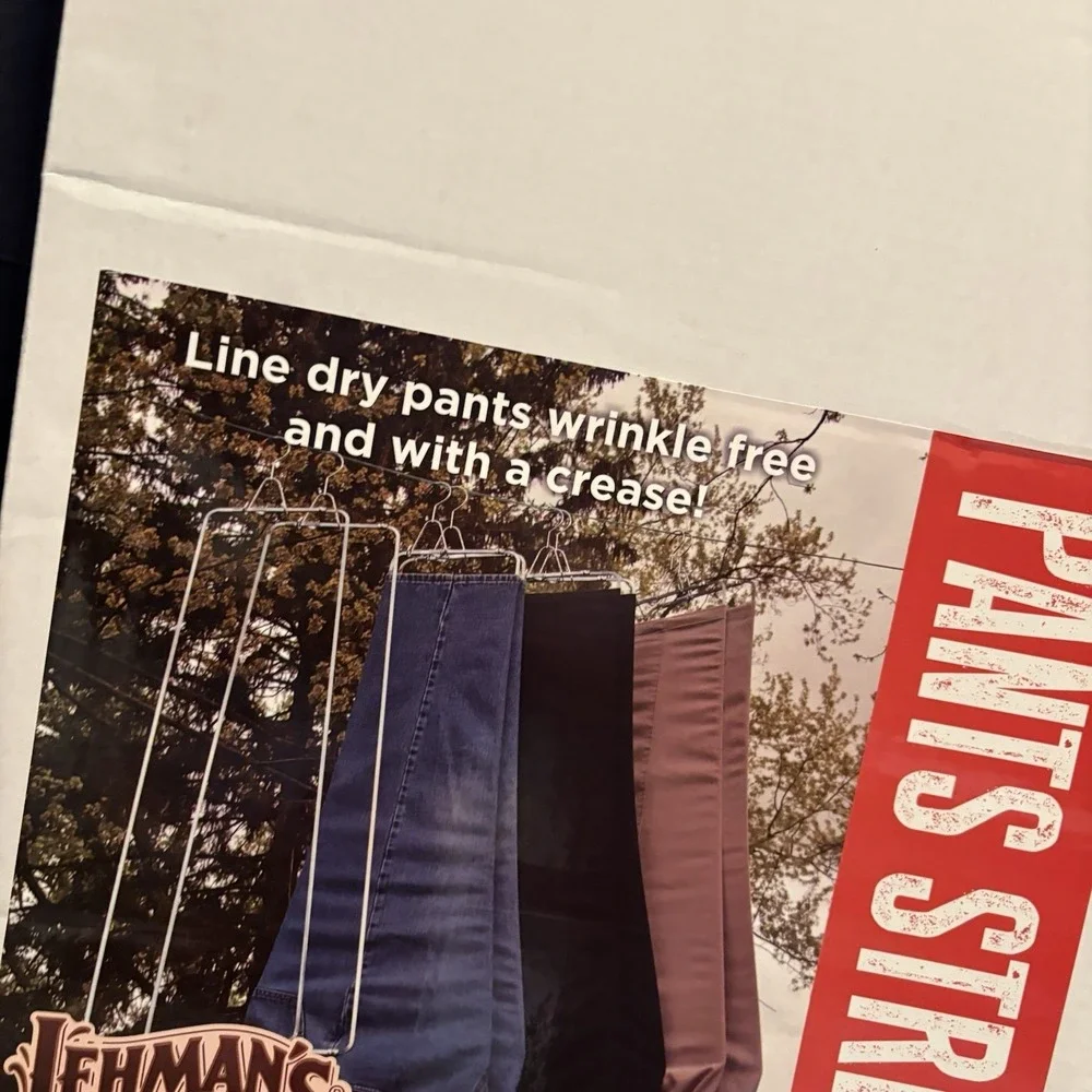 Lehman's Hang to Dry Pants Stretchers Creased Wrinkle-Free No Iron Slacks New
